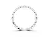 White gold Round Moissanite Bezel Set Eternity Band_9