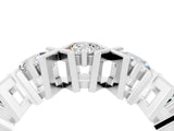 White gold Round Moissanite Channel Set Band with X-Prong Detail_10