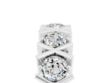 White gold Round Moissanite Channel Set Band with X-Prong Detail_11