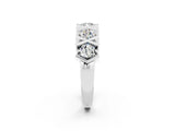 White gold Round Moissanite Channel Set Band with X-Prong Detail_8