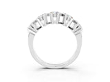 White gold Round Moissanite Channel Set Band with X-Prong Detail_9