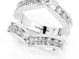 White gold Round Moissanite Channel-Set Chevron Band_7
