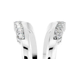 White gold Round Moissanite Chevron Contour Band with Prong Setting_11