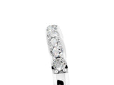 White gold Round Moissanite Curved Wedding Band with Channel Setting_11