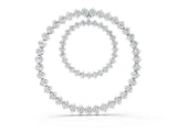 White gold Round Moissanite Double Halo Prong Set Pendant_10