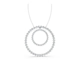 White gold Round Moissanite Double Halo Prong Set Pendant_11