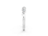 White gold Round Moissanite Eternity Band with Twist Prong Setting_20