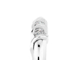 White gold Round Moissanite Eternity Band with Twist Prong Setting_24