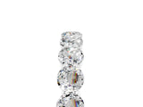 14K White Gold Round Moissanite Eternity Band with U-Prong Setting
