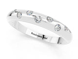 White gold Round Moissanite Flush-Set Comfort Fit Band_7