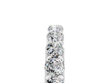 White gold Round Moissanite Half Eternity Band with Classic Prong Setting_11