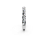 White gold Round Moissanite Half Eternity Band with Classic Prong Setting_8