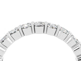 White gold Round Moissanite Half-Eternity Prong-Set Band_10