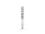 White gold Round Moissanite Half-Eternity Prong-Set Band_8