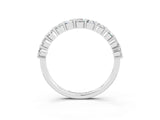 White gold Round Moissanite Half-Eternity Prong-Set Band_9