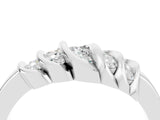 White gold Round Moissanite Multi-Row Crossover Band_10