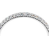 White gold Round Moissanite Pavé Eternity Band with Shared Prong Setting_10