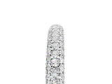 White gold Round Moissanite Pavé Eternity Band with Shared Prong Setting_11