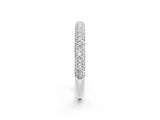 White gold Round Moissanite Pavé Eternity Band with Shared Prong Setting_8