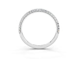 White gold Round Moissanite Pavé Eternity Band with Shared Prong Setting_9
