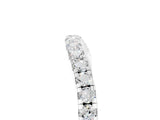 White gold Round Moissanite Pavé Half Eternity Band with Shared Prong Setting_11
