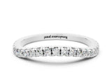 White gold Round Moissanite Pavé Half Eternity Band with Shared Prong Setting_6