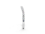White gold Round Moissanite Pavé Half Eternity Band with Shared Prong Setting_8