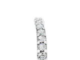 White gold Round Moissanite Pavé Set Curved Wedding Band_15