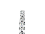 White gold Round Moissanite Pavé Set Eternity Band with Micro Prong Setting_11