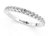 White gold Round Moissanite Pavé Set Eternity Band with Micro Prong Setting_7
