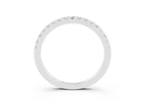 White gold Round Moissanite Pavé Set Eternity Band with Micro Prong Setting_9