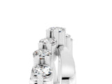 White gold Round Moissanite Prong-Set Crossover Band_11
