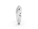 White gold Round Moissanite Prong-Set Crossover Band_8