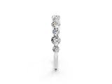 White gold Round Moissanite Scalloped Prong Set Eternity Band_20