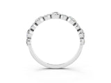 White gold Round Moissanite Scalloped Prong Set Eternity Band_21