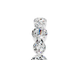 White gold Round Moissanite Scalloped Prong Set Eternity Band_23