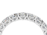 White gold Round Moissanite Shared Prong Eternity Band_10