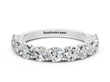White gold Round Moissanite Shared Prong Eternity Band_6