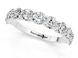 White gold Round Moissanite Shared Prong Eternity Band_7