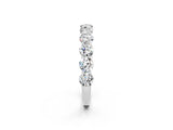 White gold Round Moissanite Shared Prong Eternity Band_8