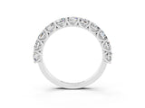 White gold Round Moissanite Shared Prong Eternity Band_9