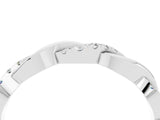 White gold Round Moissanite Twist Eternity Band with Pavé Setting_10