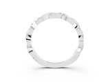 White gold Round Moissanite Twist Eternity Band with Pavé Setting_21