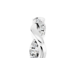 White gold Round Moissanite Twist Eternity Band with Pavé Setting_23
