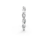 White gold Round Moissanite Twist Eternity Band with Pavé Setting_8