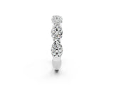 White gold Round Moissanite Twisted Eternity Band with Pavé and Shared Prong Setting_20