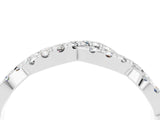 White gold Round Moissanite Twisted Eternity Band with Pavé and Shared Prong Setting_22