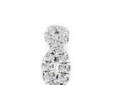 White gold Round Moissanite Twisted Eternity Band with Pavé and Shared Prong Setting_23