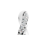 White gold Round Moissanite Twisted Infinity Band with Prong Setting_11