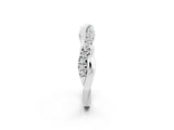 White gold Round Moissanite Twisted Infinity Band with Prong Setting_8